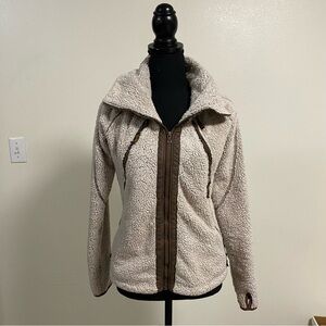 Kuhl Jacket Women’s Size Small Stone Fleece Flight Jacket Hooded Sweater Jacket